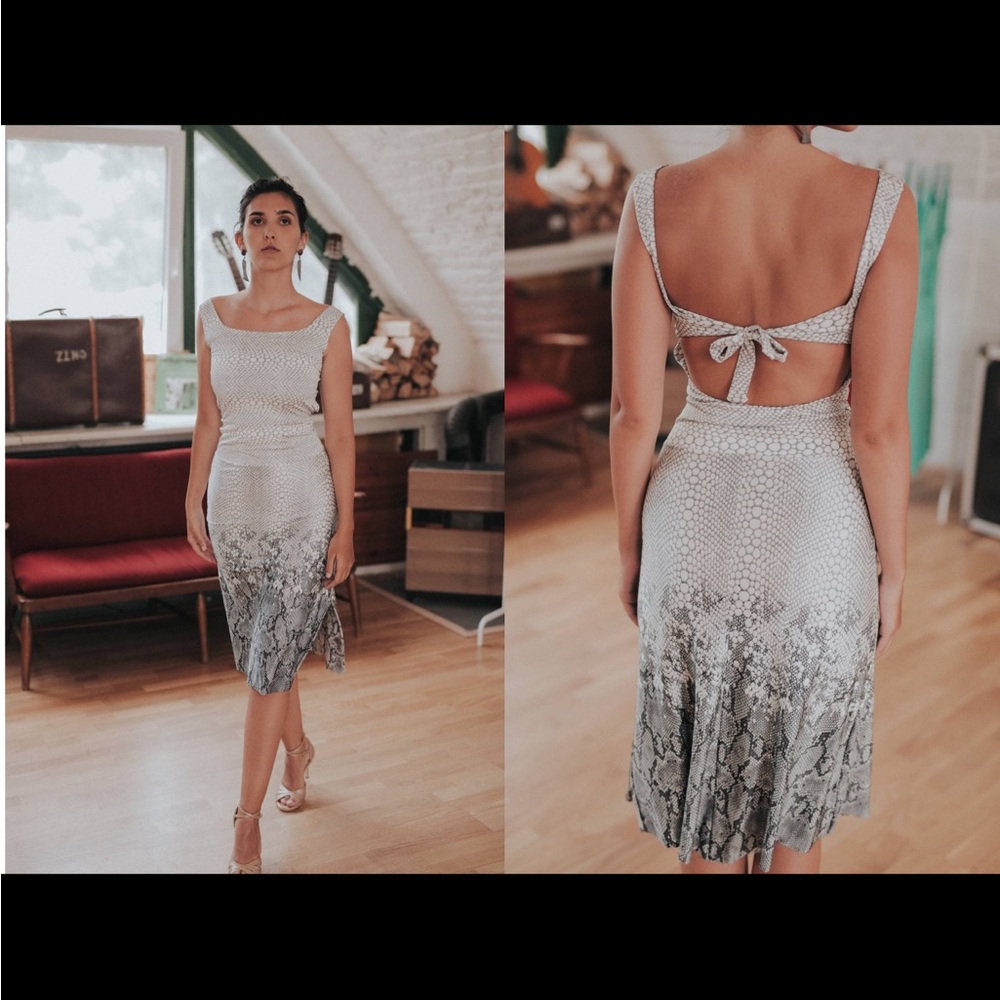 Elegant Animal Patterned Tango Dress Milonga dress